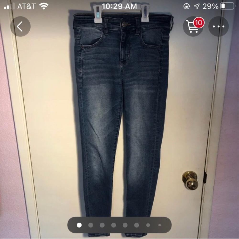 American Eagle Medium Wash Next Level High Rise Jeggins